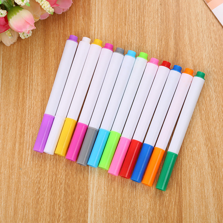 12 Pc Dry Erase Neon Markers